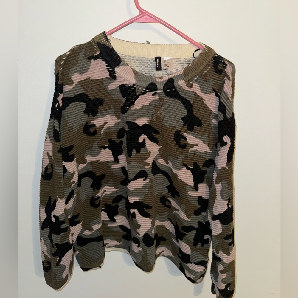 Pink camo sweater
